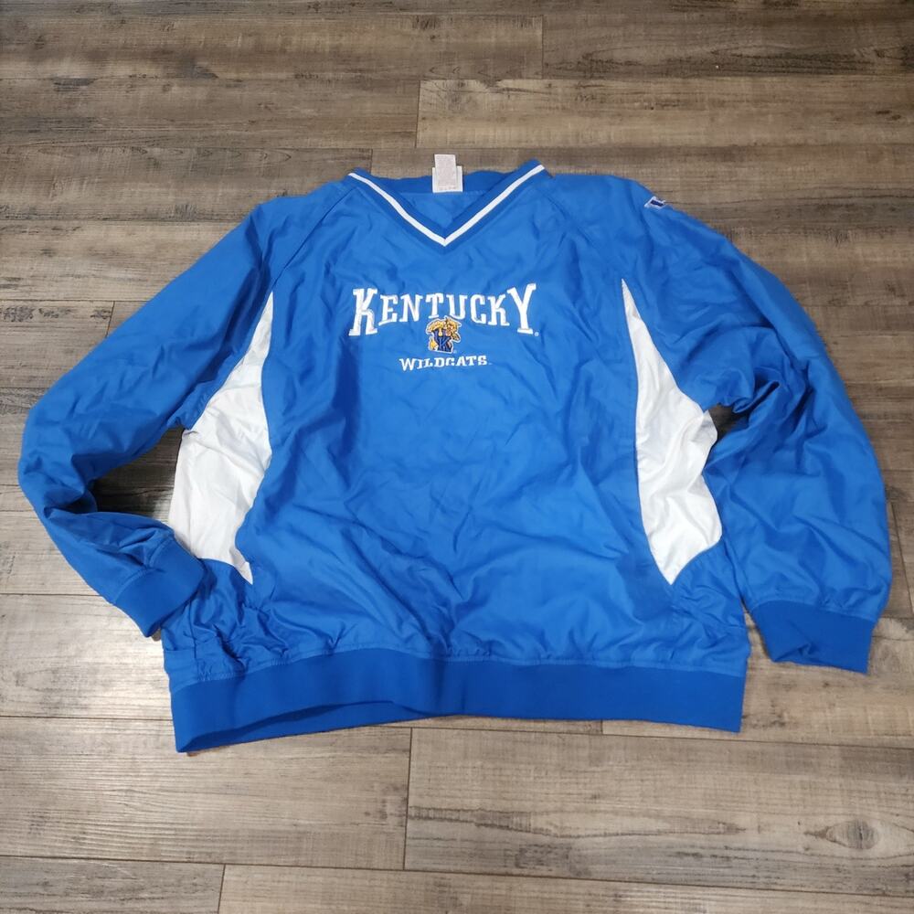 University of Kentucky pull over Vneck windbreaker Red Oak Mens Size XL 2568